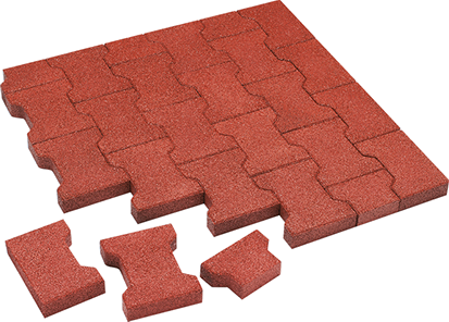 EUROFLEX Elastic Pavement Blocks 康樂場地 安全 瀝青 混凝土路面 彈性 形狀易於切割 緩衝性能 球類回彈