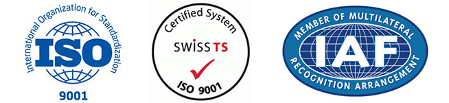 iso 9001:2008 certified system swiss ts iaf